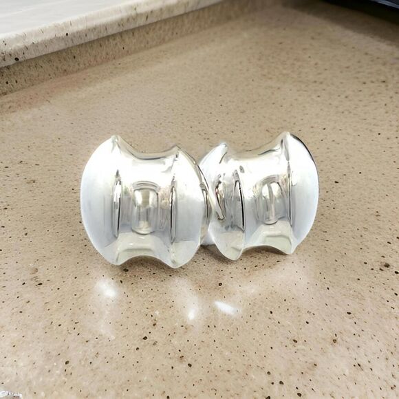Tiffany & Co Estate Large Puffed Earrings Sterling Silver 6.5 Grams TIF798 - Picture 1 of 7